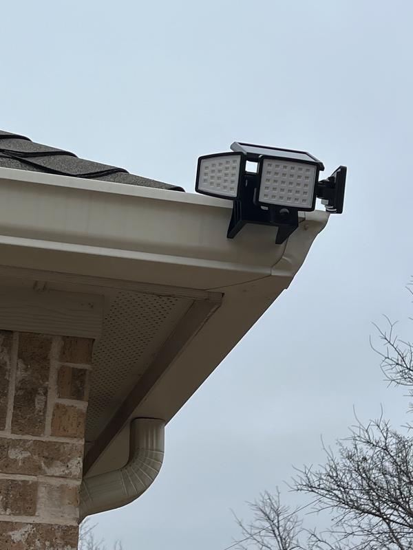 Gutter Mounted Solar Security Light